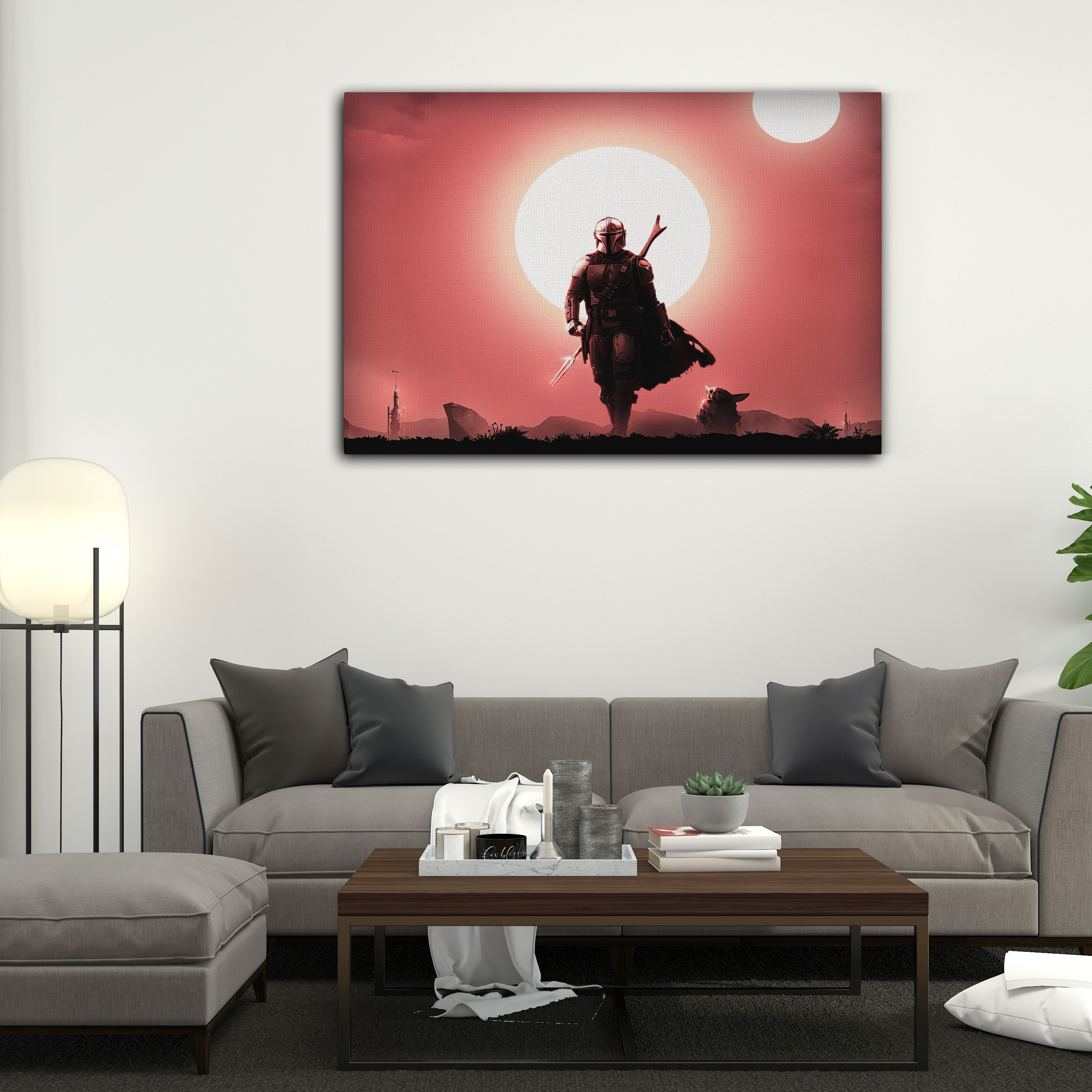 Mandalorian ve Grogu Kanvas Tablo